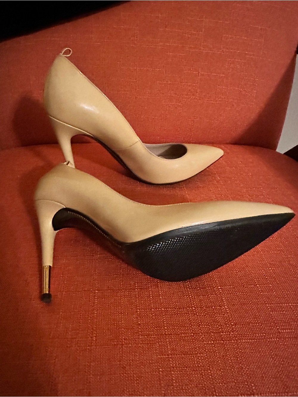 Tom Ford Nude/Tan Pointed-Toe Stiletto Pumps